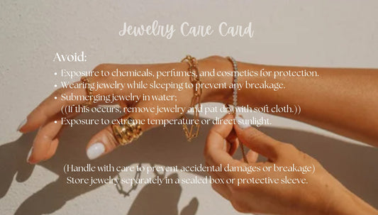 Jewelry Care card