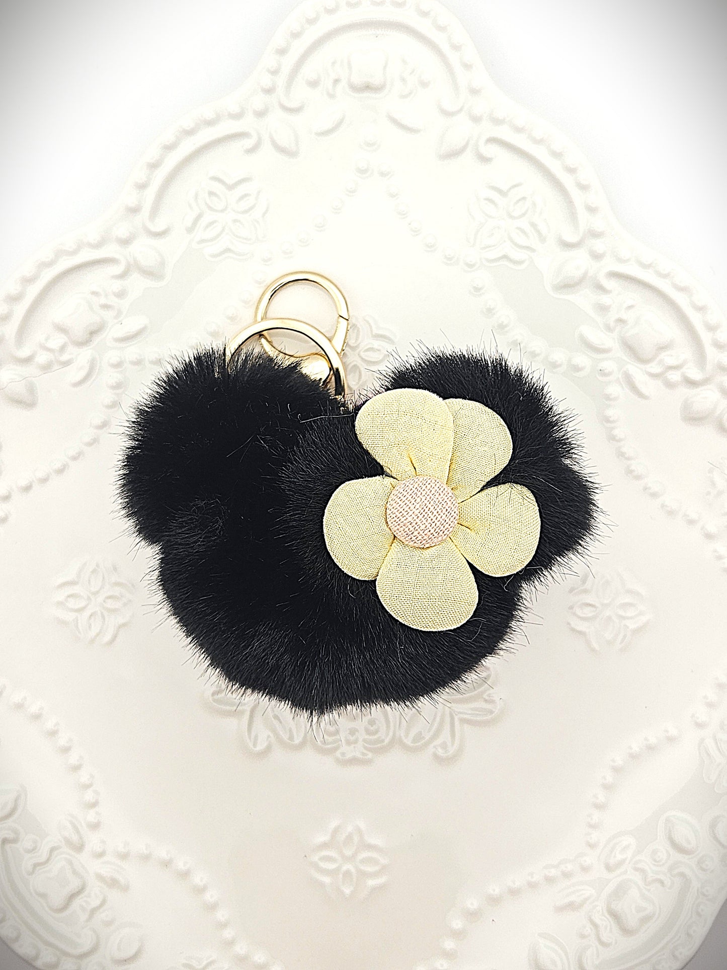 Mouse Shaped Pompom Charm