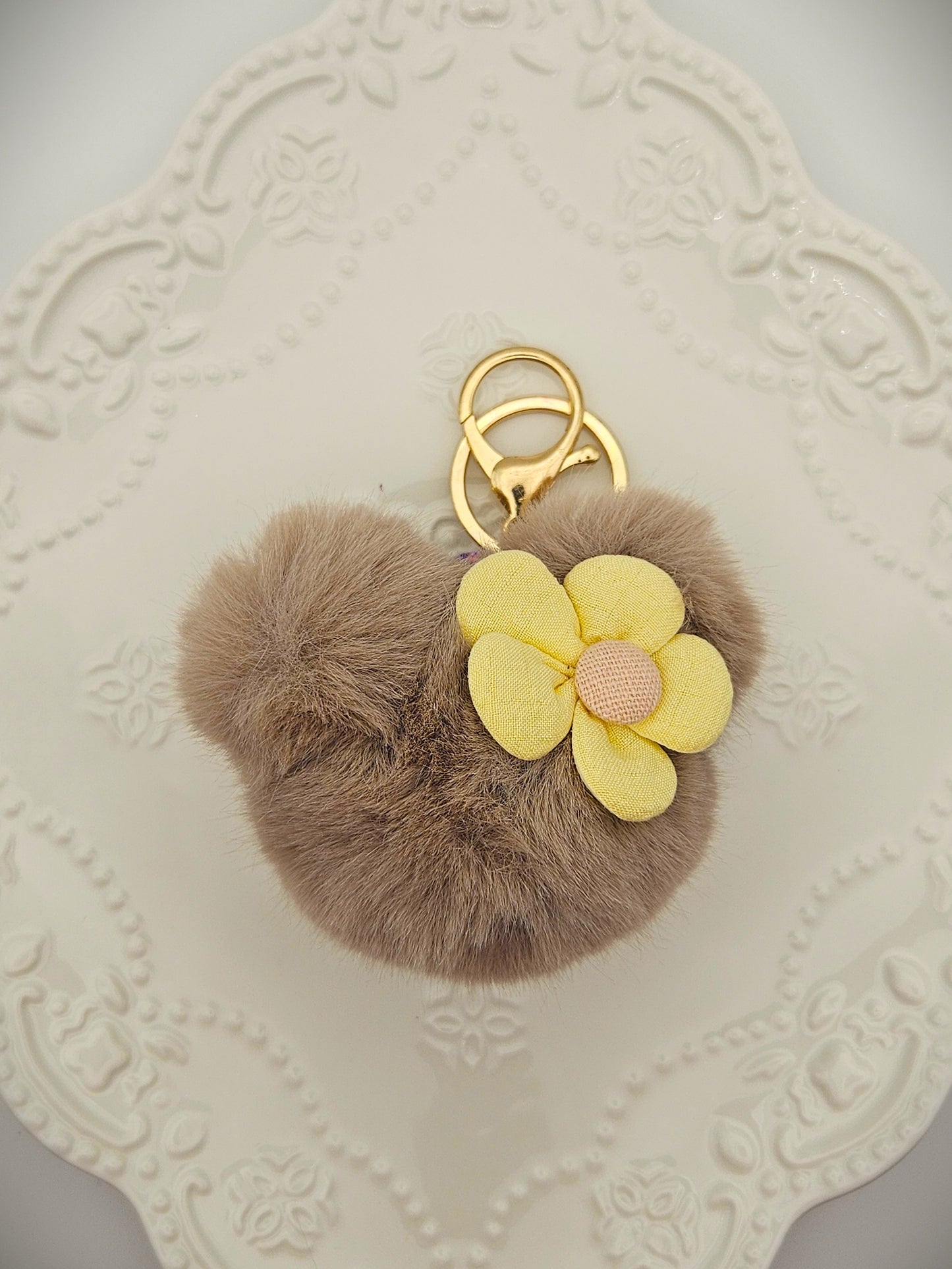 Mouse Shaped Pompom Charm