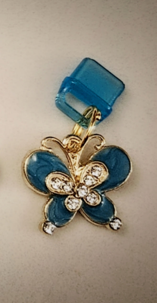 Butterfly Charm - Charging port phone dust cover