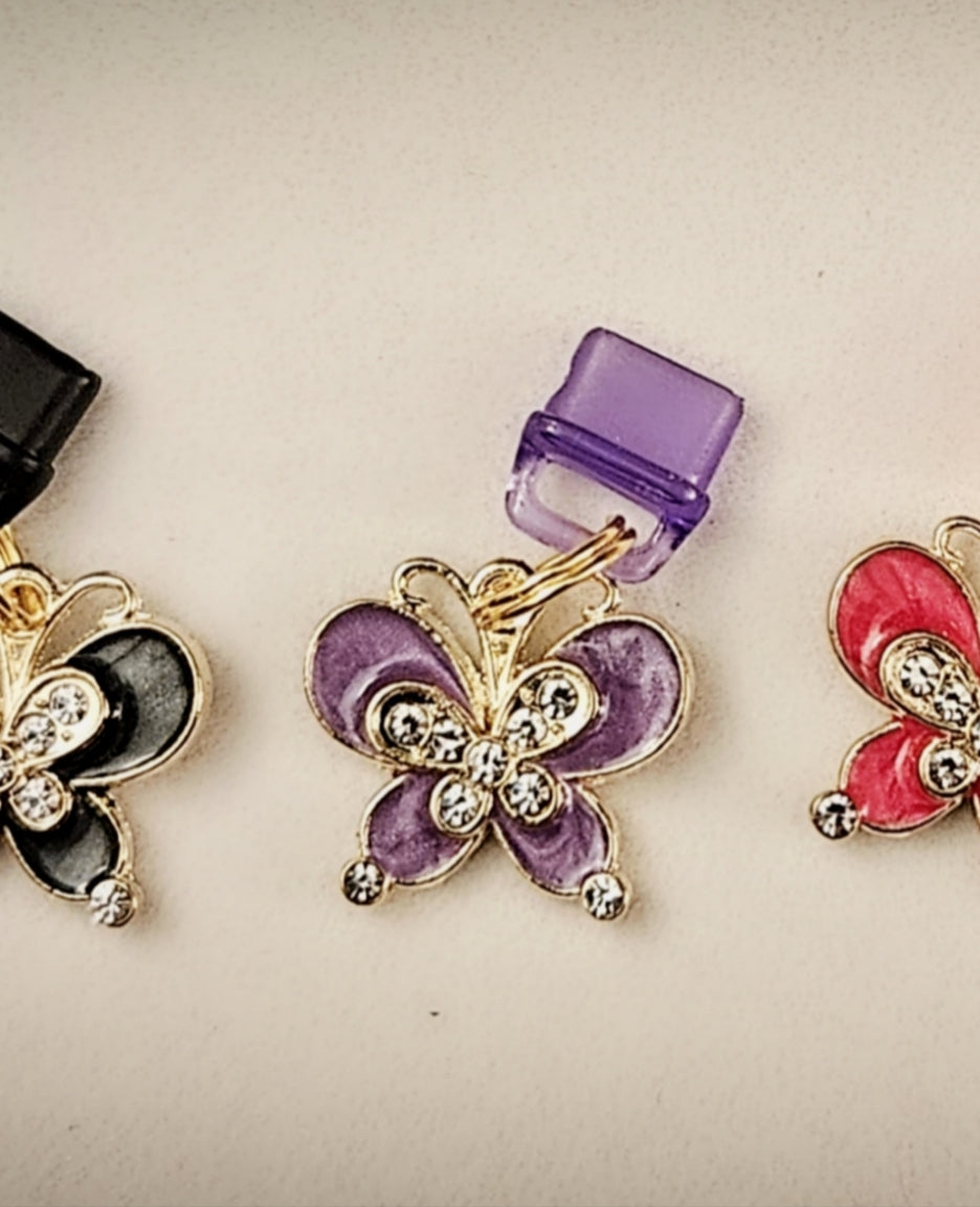 Butterfly Charm - Charging port phone dust cover