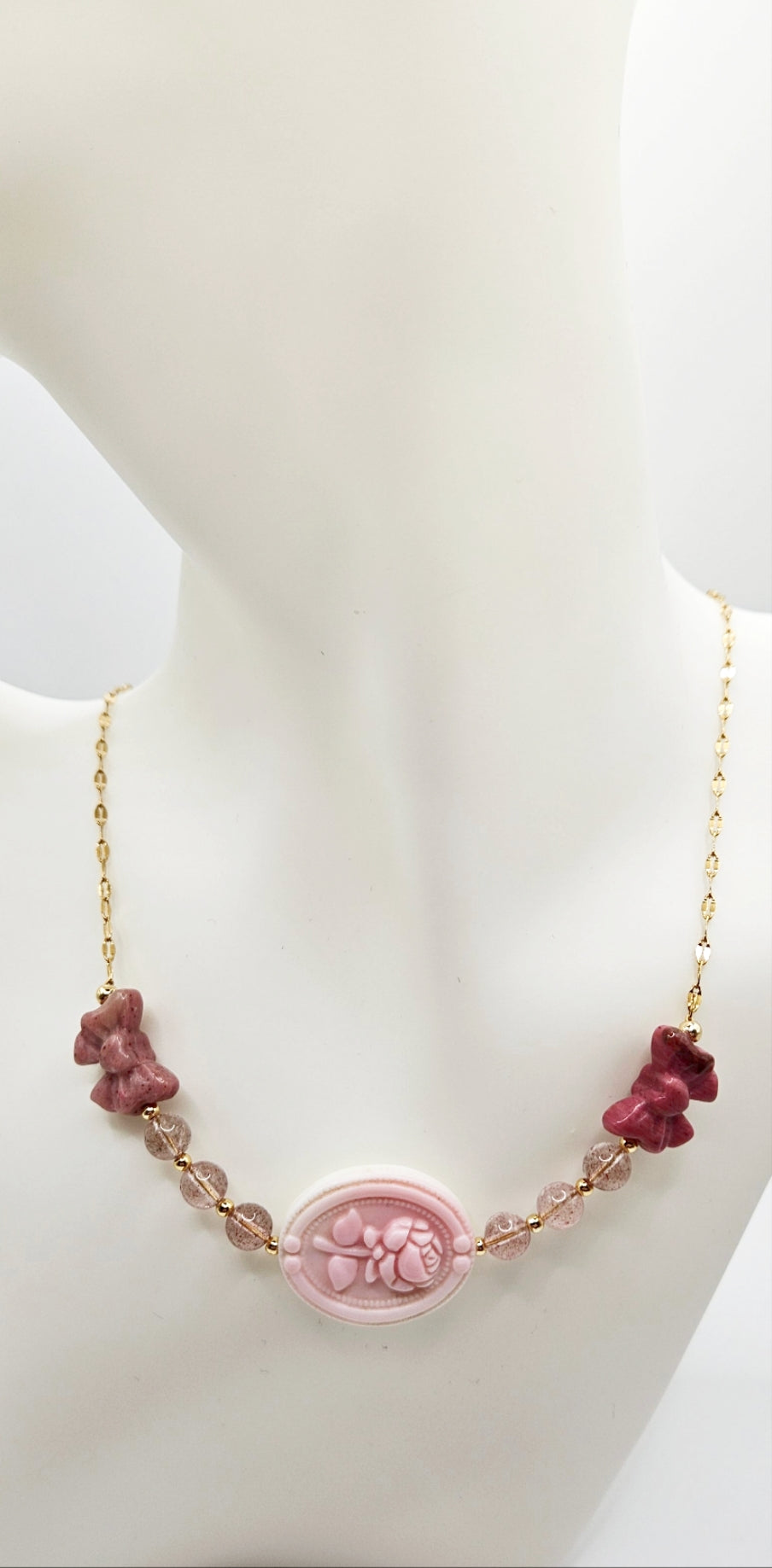Bows & Rose Necklace