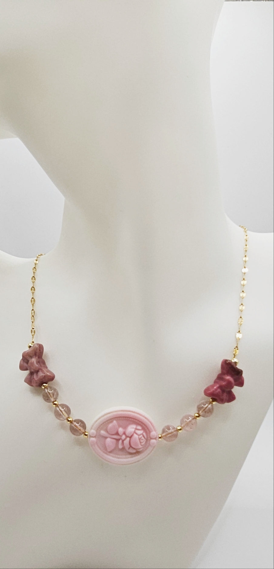 Bows & Rose Necklace
