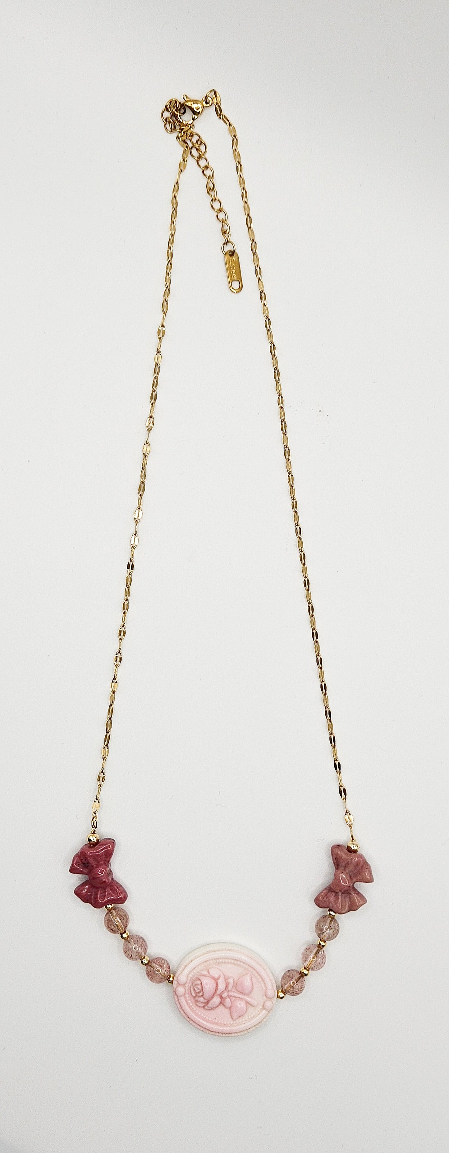 Bows & Rose Necklace