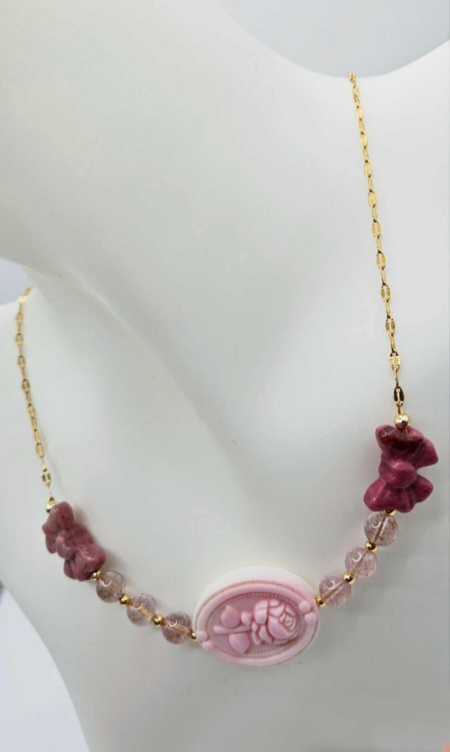 Bows & Rose Necklace