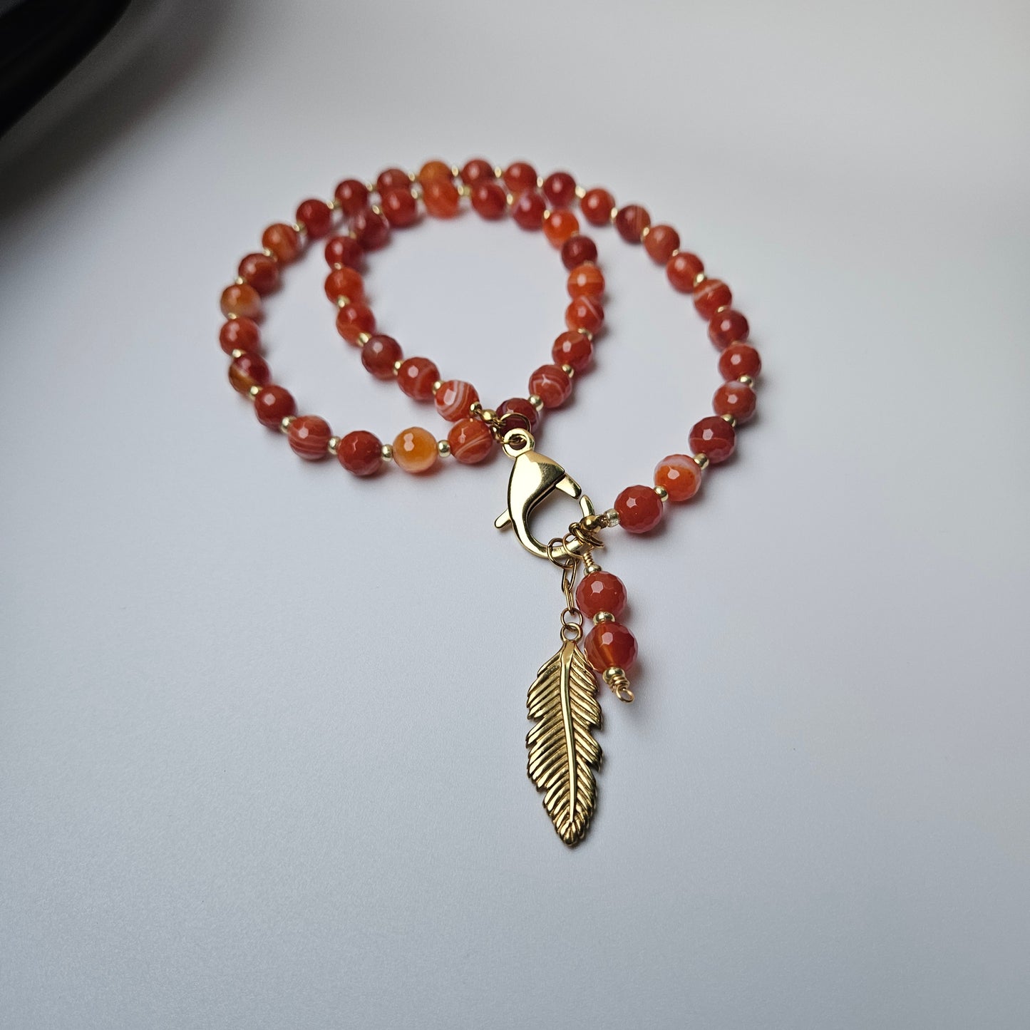 Faceted Carnelian Necklace
