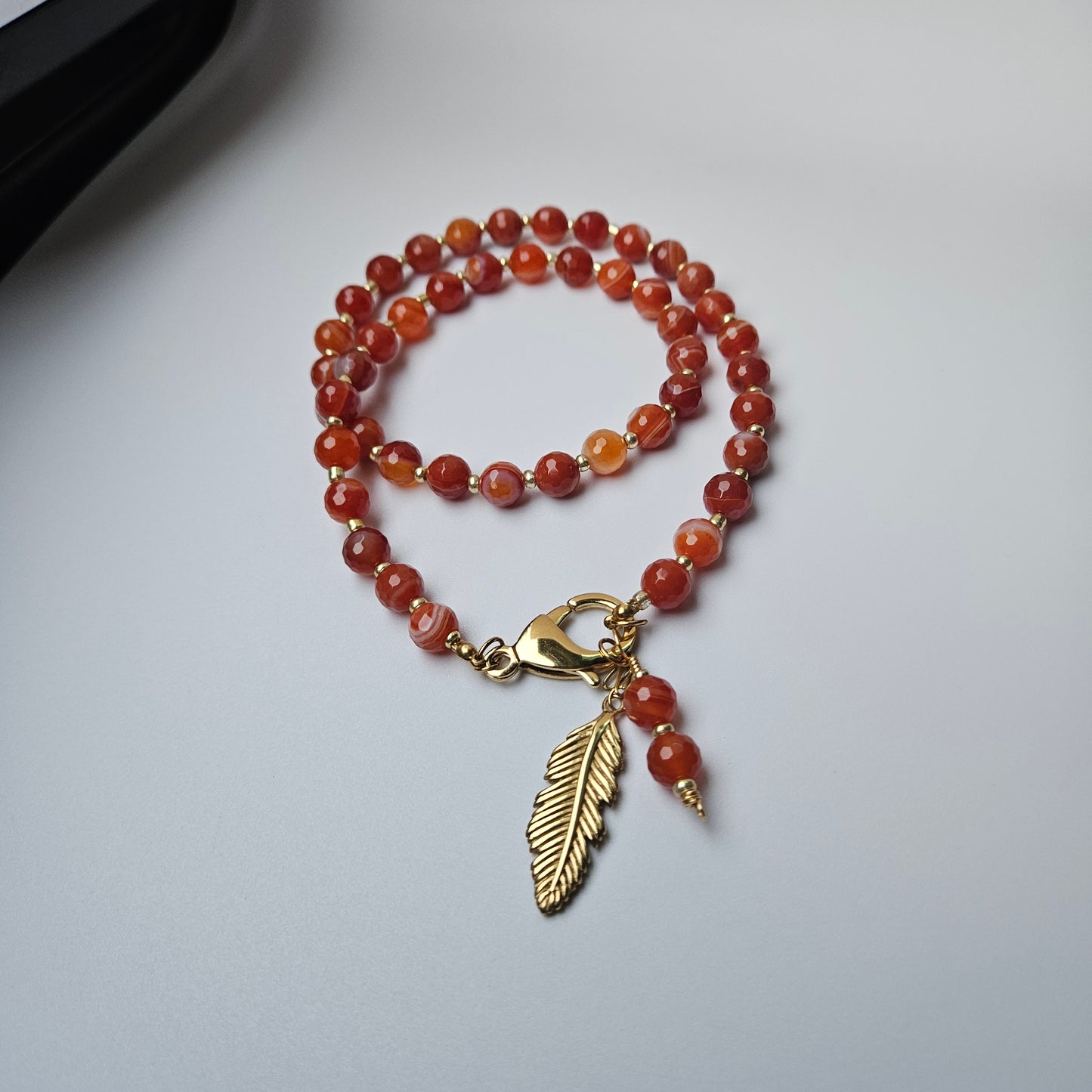 Faceted Carnelian Necklace
