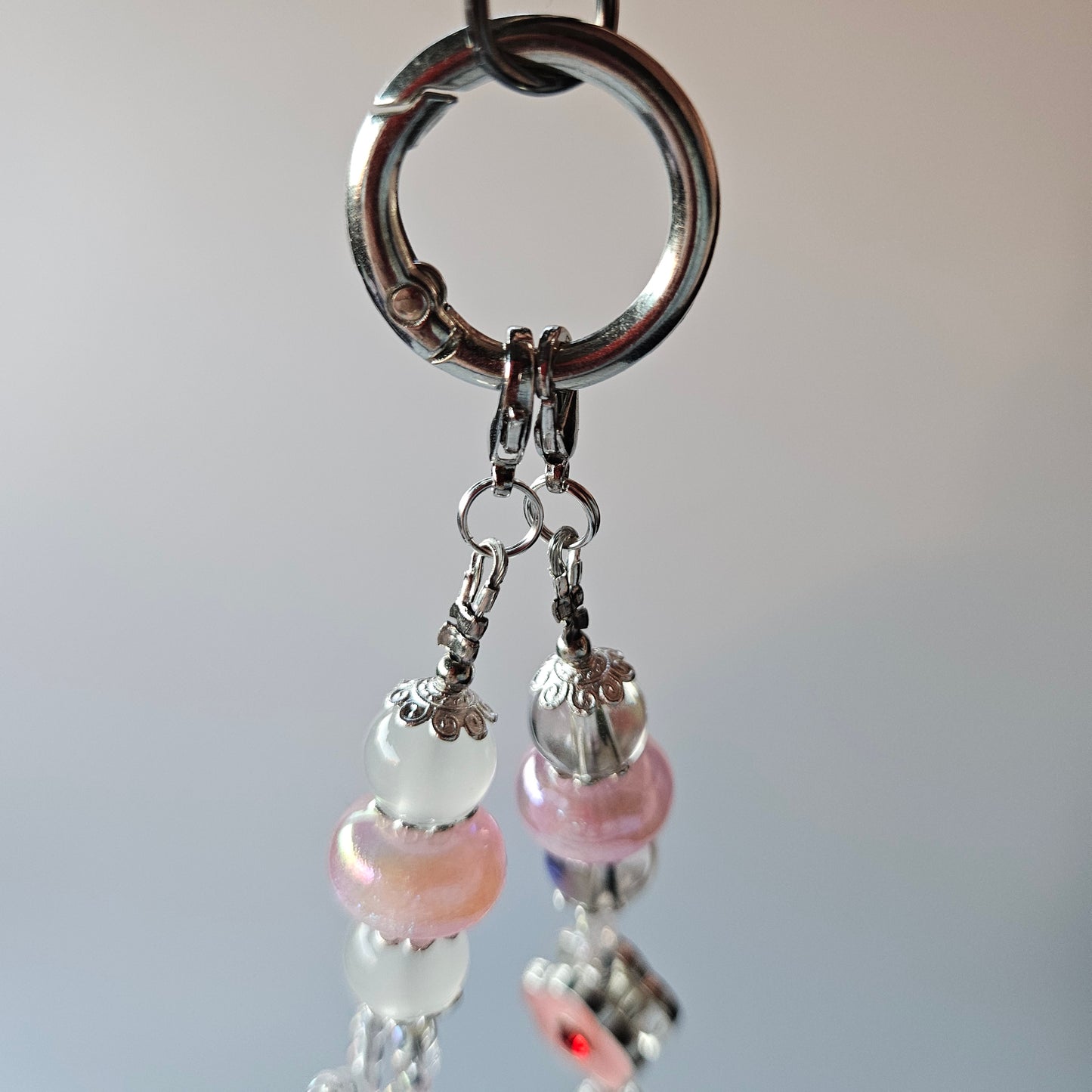 Flower and Butterfly Accessory Charm - Pink