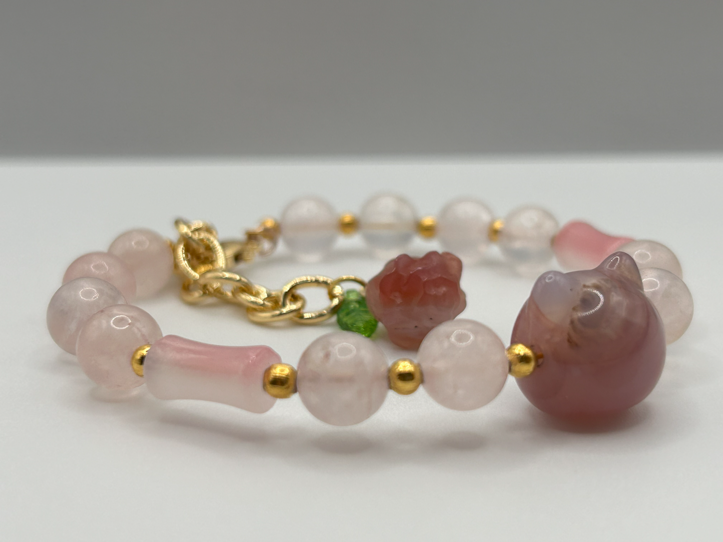 Primrose - Yanyuan Agate & Rose Quartz Bracelet