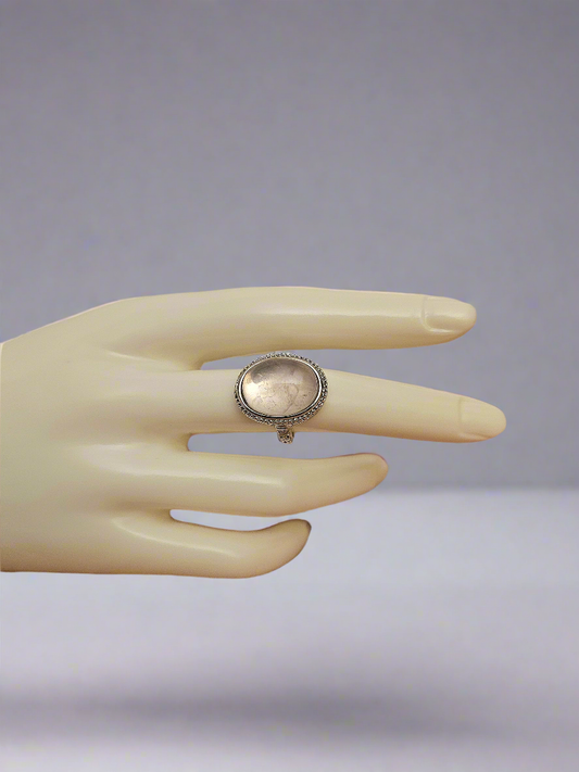 Rose Quartz Ring - Adjustable