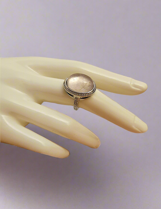 Rose Quartz Ring - Adjustable