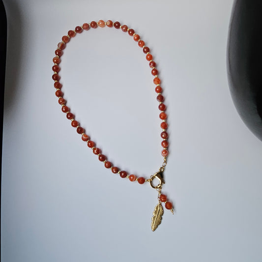 Faceted Carnelian Necklace